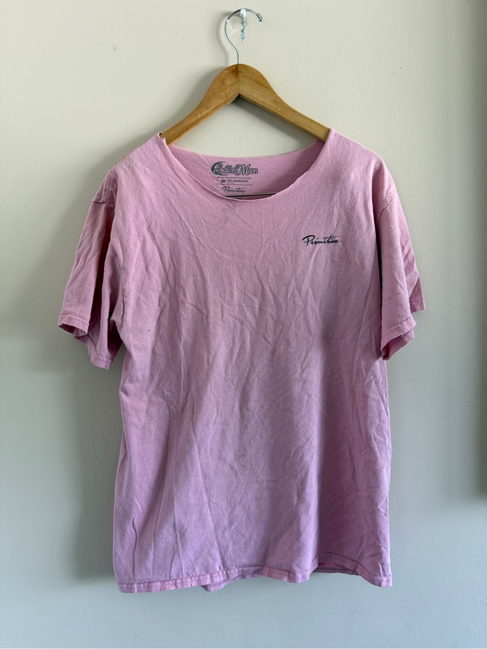 Primitive Light Pink Short Sleeve Sailor Moon Tee